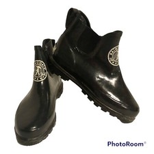 Raincoats for Feet Ankle Rain Boots Black Slip OnUnisex Kids 13