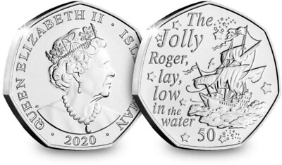 2020 Isle of Man The Jolly Roger - Peter Pan 50p coin
