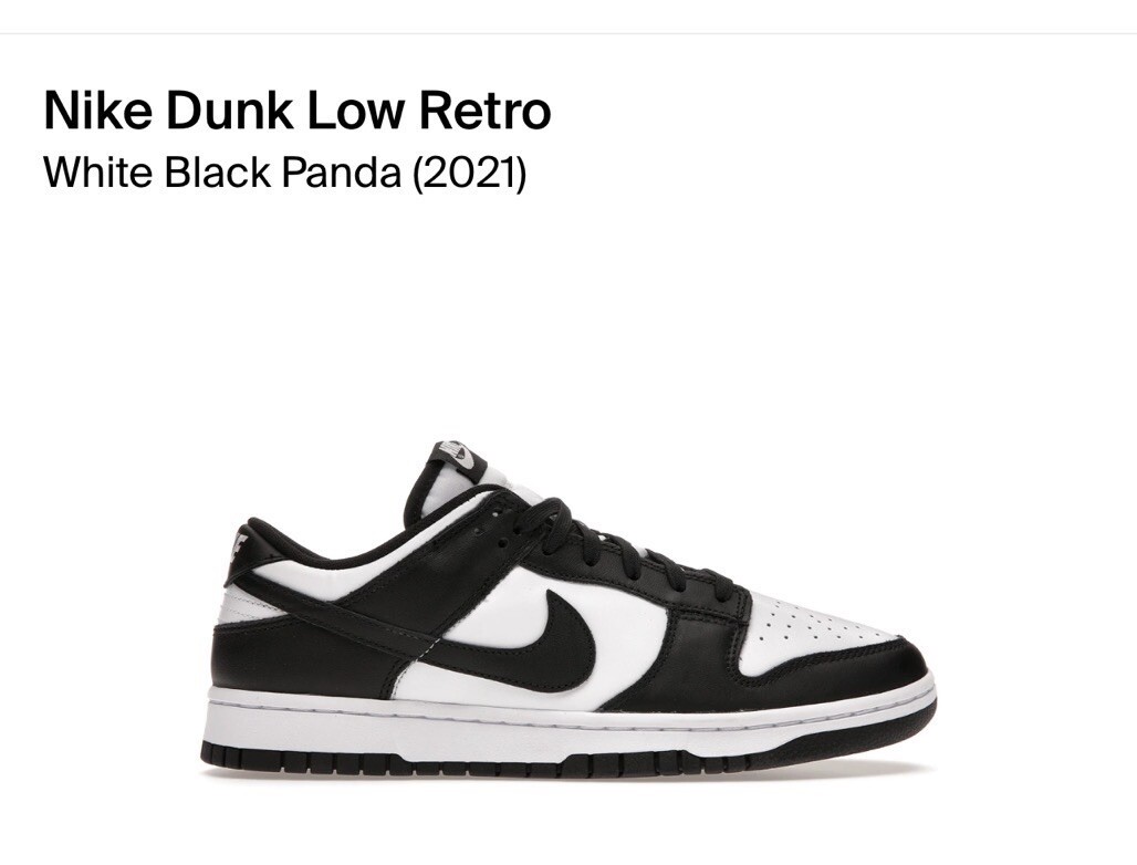 靴 NIKE Dunk Low Vintage / Black / Panda Nike Dunk Low Vintage Panda Black White Sneaker FQ8899-100