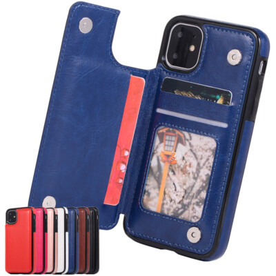 Magnetisch Schutzhülle iPhone16 15 14 13 12 11 Pro Handy Hülle Tasche Kartenfach
