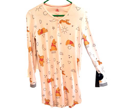 Size Small Disney Winnie the Pooh Nightgown Waffle Knit Cotton Sleep Shirt
