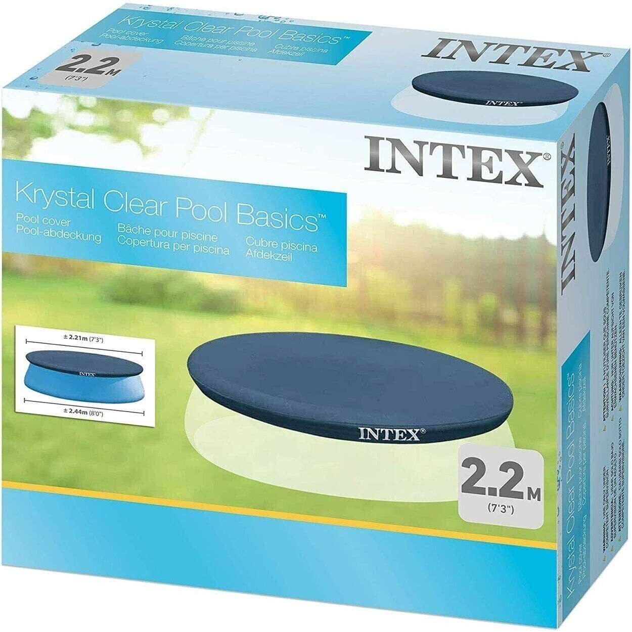 Cubierta protectora de piscina transparente Intex Krystal 2,2 m nueva