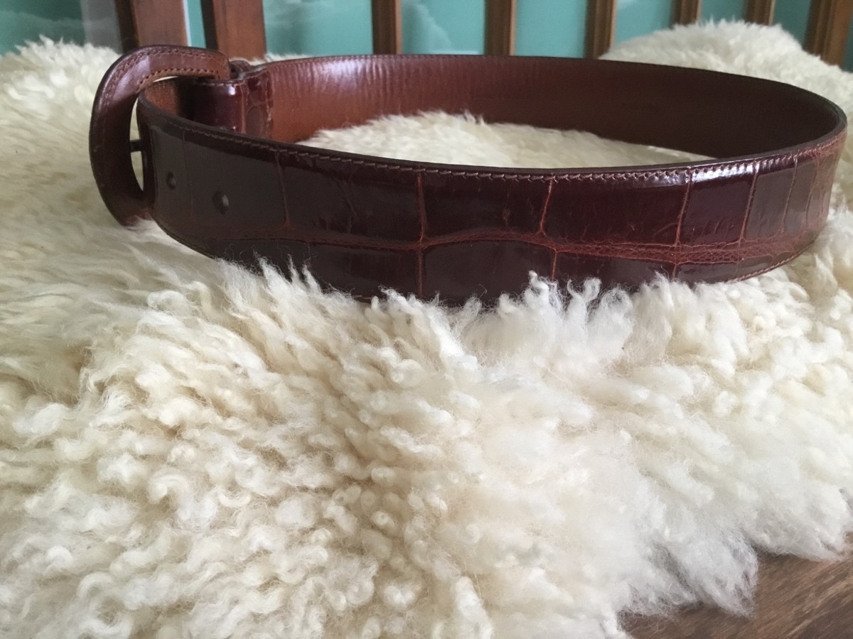 Ralph Lauren Genuine Crocodile Belt 30 Italy | eBay