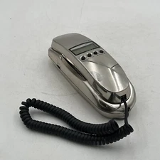 VTG 1990s Retro Hip Subway Employee? Chrome Silver Telephone Phone Radio Shack