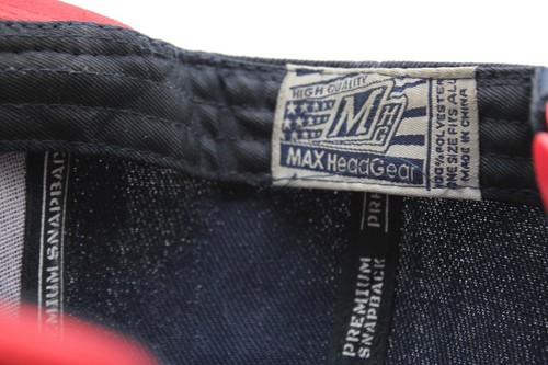 Red Blue New England Hat Twill Embroidered Snapback Max Headgear One Size - Picture 6 of 7