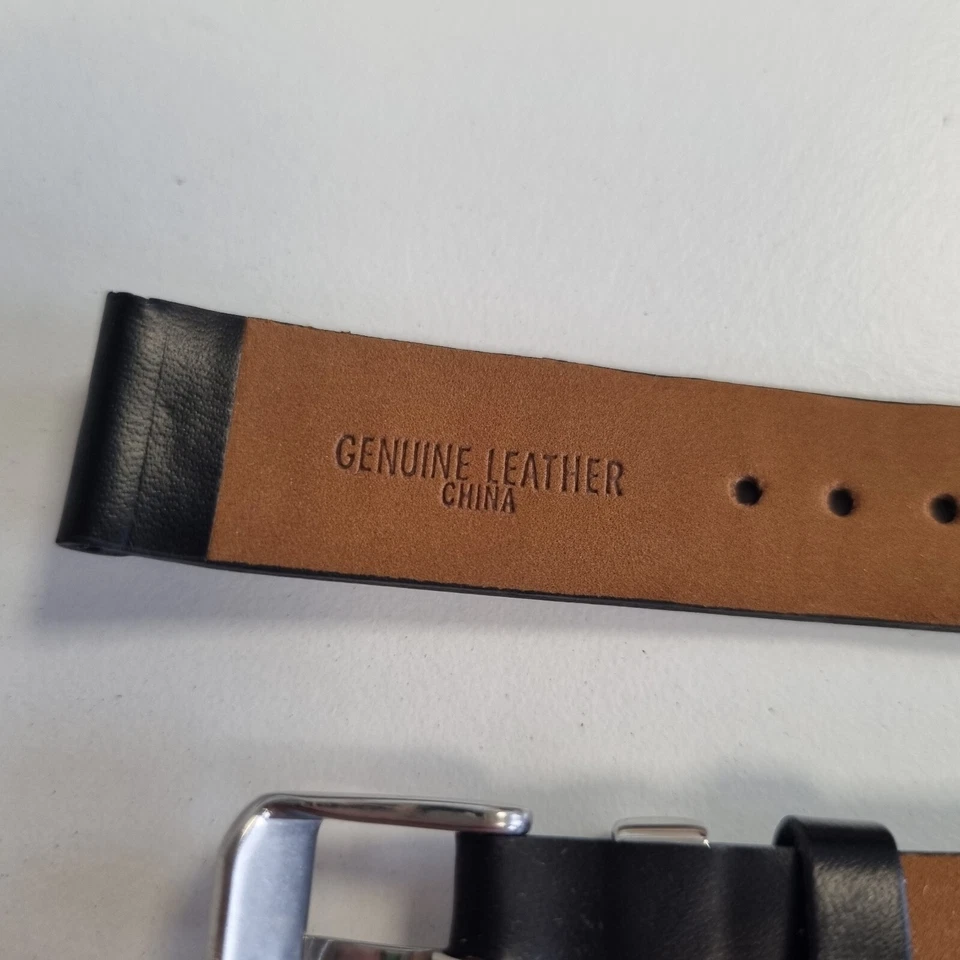 Kenneth Cole New York pulseira de relógio de couro preto 17mm novo estoque antigo (sem pinos) - Imagem 4 de 4