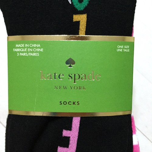 Calcetines Kate Spade Crew 3 Pares ELIGE Flor Lunares Rayas Leopardo Nueva York - Imagen 80 de 142