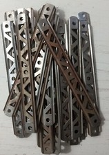 Gilbert Erector Set Part B 5" Nickel Plated Straight Girder Lot of 18 Girders