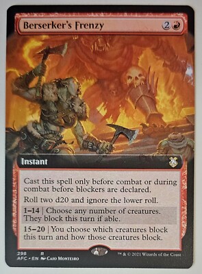 Mtg Berserker's Frenzy (Ext Art) Com: Adventures in the Forgotten Realms Id 47