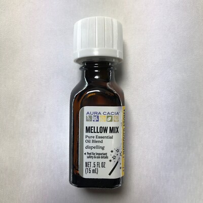 Aura Cacia Mellow Mix Pure Essential Oil Blend .5 fl oz (15mL) Dispeling