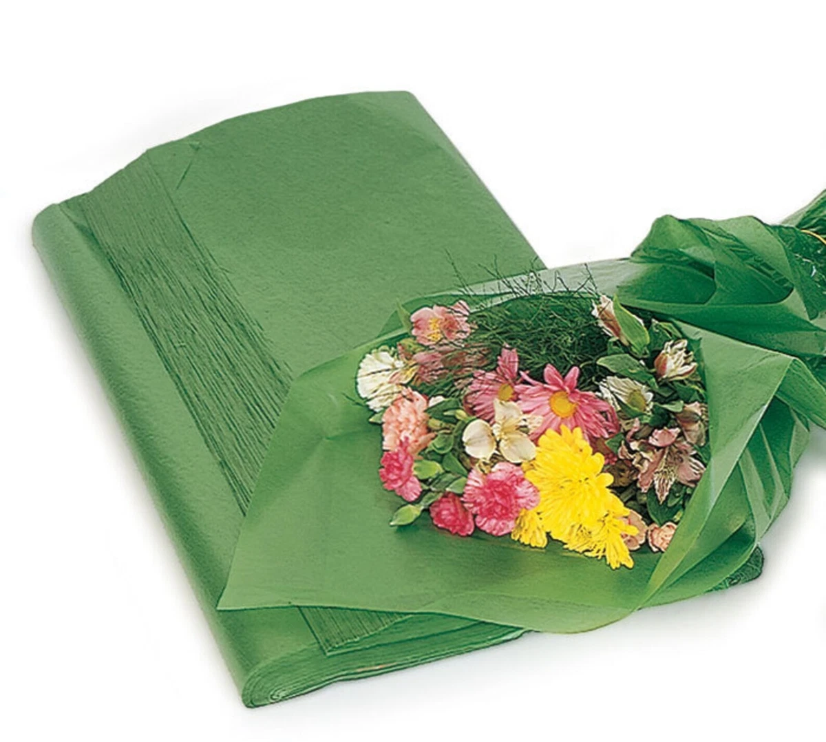 Large Sheets Green Waxed Floral Tissue Paper for Flowers Gifts Wrapping  24x36