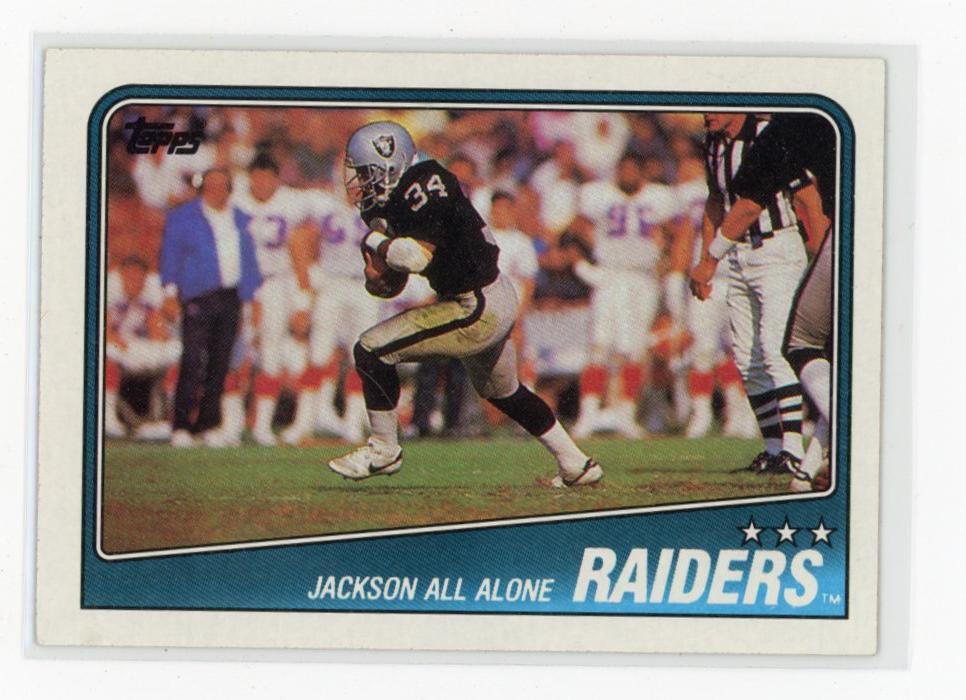 1988 Topps #325 Raiders Team Leaders - Bo Jackson