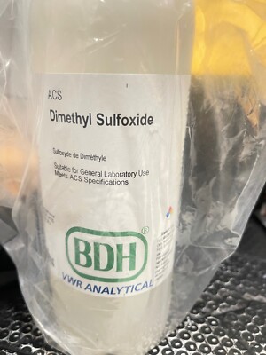 Dimethyl sulfoxide  99.9% ACS, VWR Chemicals BDH 1L4/2018 CAS# 67-68-5(4A)