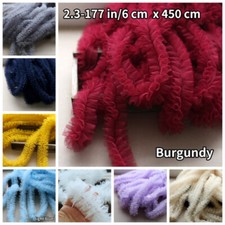 5 Yards Lace Pleated Ruffles Edging Trim Tulle Fabric Craft Sew Ribbon Chic Long