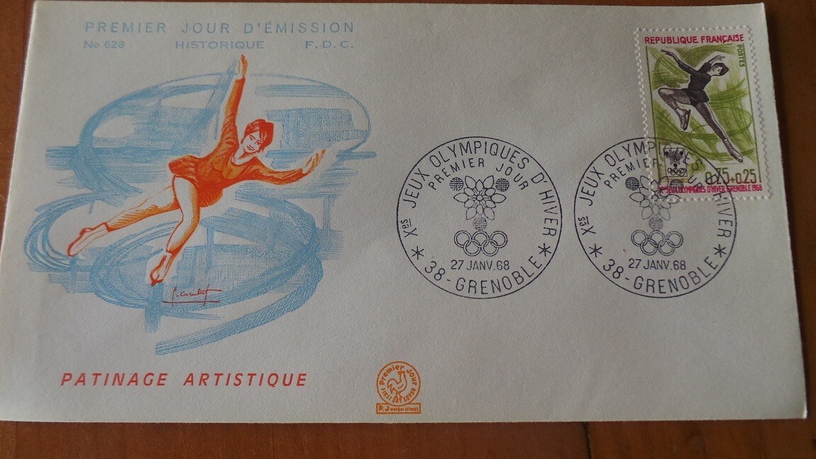 SK1554 - PORTE-CLES JEUX OLYMPIQUES D'HIVER GRENOBLE 1968 VITESSE