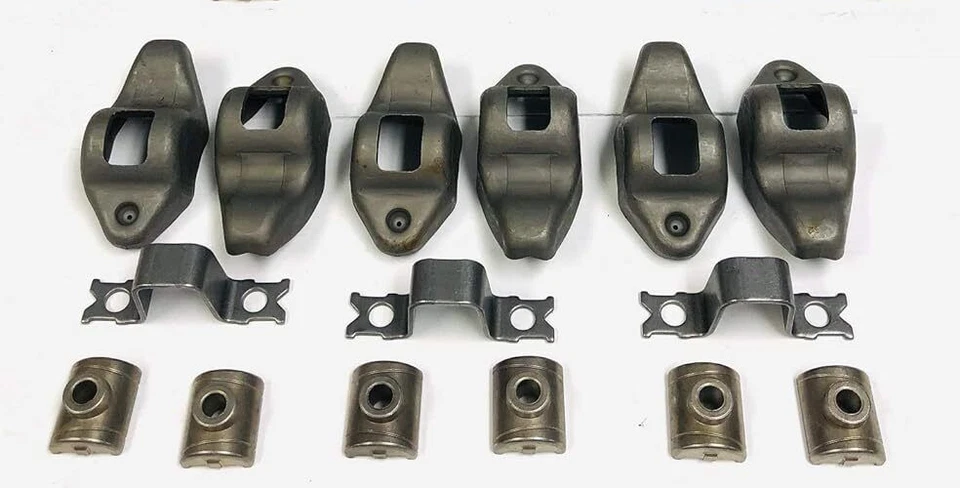 Juego de brazos + correas + fulcrums ROCKERS para Jeep AMC 1973-1982 3,8 L 4,2 L 258 Foto 4 de 4