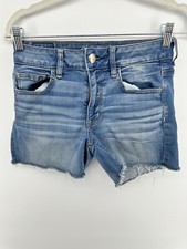 American Eagle Shorts Womens 4 High Rise Destressed 4 Inseam
