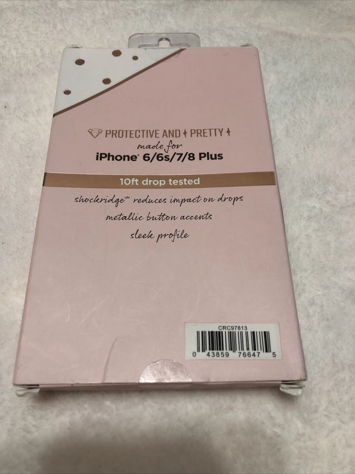 Funda de teléfono celular Fellowes con brillo transparente para iPhone 6 6s 7 8 Plus gel protector contra caídas Foto 2 de 3