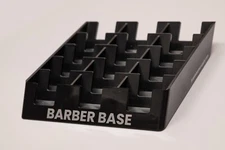 Barber Base - BLACK (HUGE 15 slot Clipper Blade Organizer with EZ Access)
