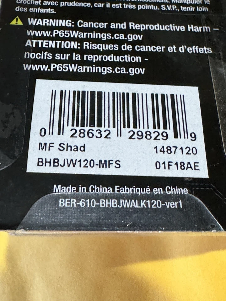 "Lote de 2 Berkley J Walker 120 4 3/4"" 2/3 oz MF Shad/MF Frog" Foto 3 de 4