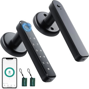Smart Fingerprint Door Lock Electronic Handle Card Password Bluetooth Key APP