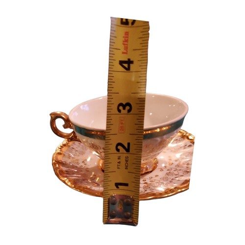 Teacup & Saucer Bareuther R Waldsassen Bavaria Germany. Heavy Gold Gilding. - Picture 13 of 13