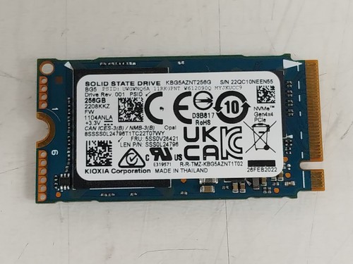 Toshiba BG5 KBG5AZNT256G 256 GB NVMe 42mm Solid State Drive
