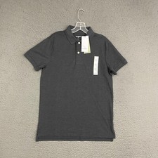 Goodfellow  Co Polo Shirt Mens Small Standard Fit Gray Knit Preppy Dad Casual