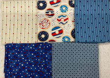 FAT QUARTER BUNDLE OF 5 - FQ985 - PATRIOTIC