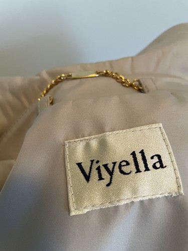 Viyella Lovely Brand New Beige Long Pea Coat Size M - Picture 9 of 15