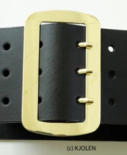 SANTA CLAUS 3" GOLD SILVER SINGLE DOUBLE TRIPLE PRONG BUCKLE FOR LEATHER BELT