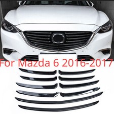 Abs Carbon Fiber Front Central Grille Strip Molding Cover Trim For Mazda 6 16-17