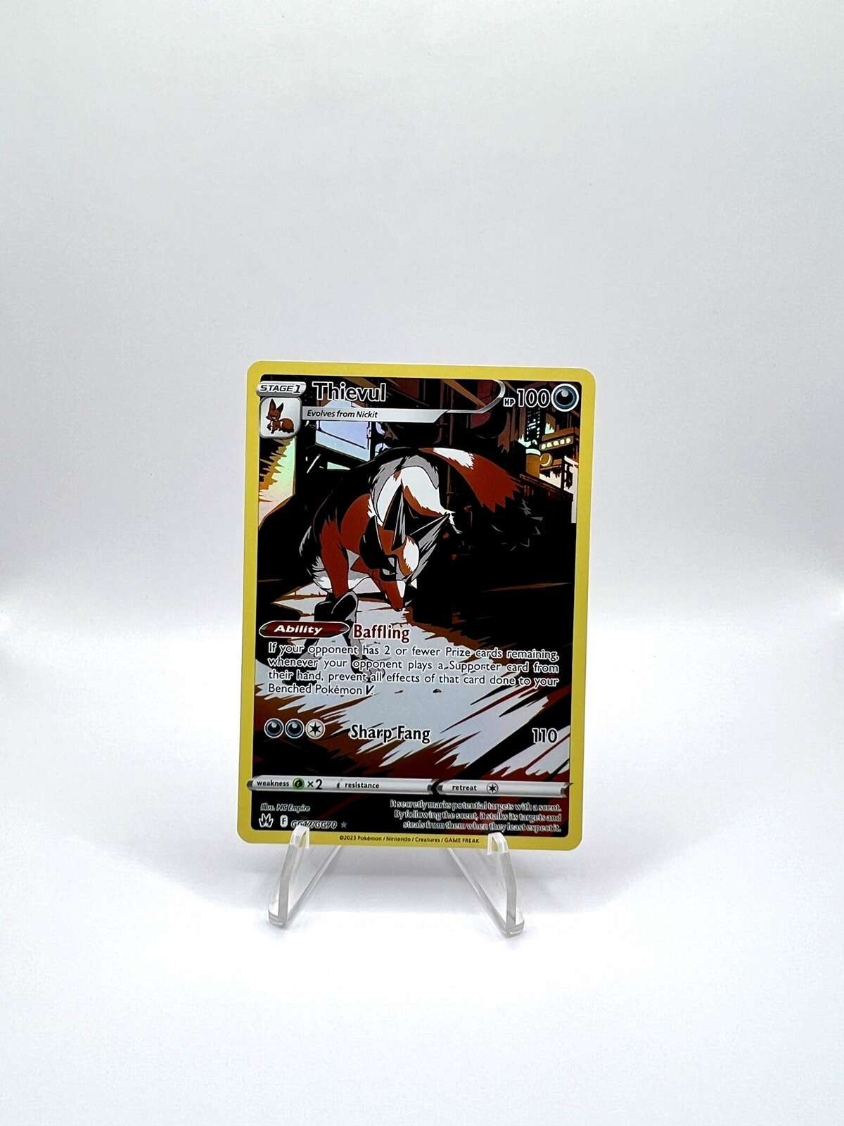Thievul GG17/GG70 Crown Zenith Galarian Gallery Pokemon TCG Card NEAR MINT NM