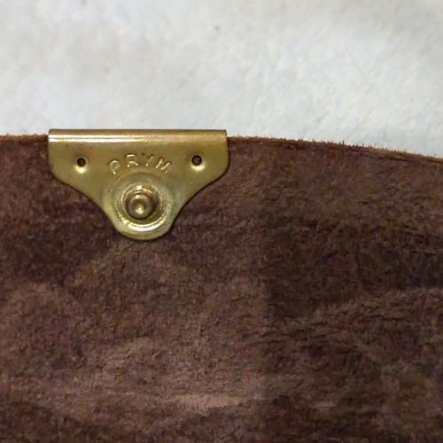Vintage PRYM Brown Soft Leather Wallet Embossed Tooled Western Flowers Roses - Picture 7 of 11