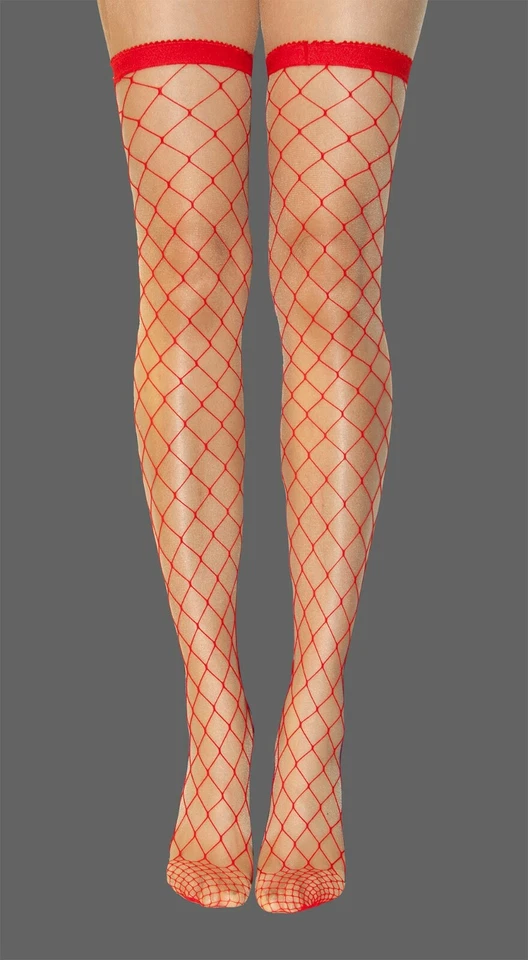 SEXY HOT TOPIC ROJO ELÁSTICO TOP RED GRANDE MEDIAS HASTA EL MUSLO 4 LENCERÍA Foto 2 de 2