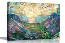 The Sun by Edvard Munch Framed Canvas Prints Hanging Wall Art Pictures Landscape