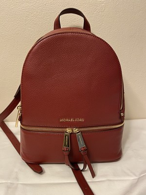 michael kors burgundy backpack