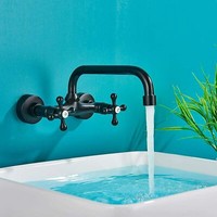 Schwarz Waschtischarmatur Wasserhahn Bad Wandarmatur KüChenarmatur Mischbatterie
