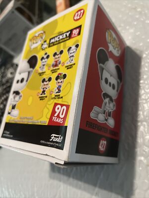 FUNKO POP FIREFIGHTER MICKEY #427 DISNEY MICKEY 90 YEARS Dented