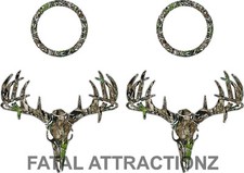 Camo Deer Skull S4 Cornhole Pack Vinyl Decal Sticker bean bag game buck hunt
