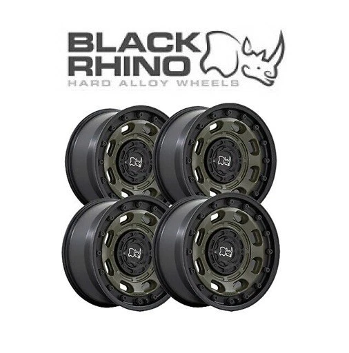 20X10 NEGRO RHINO ATLAS 5X5 5X127 VERDE NEGRO AJUSTE LABIAL JEEP WRANGLER GLADIATOR 4 Foto 2 de 4