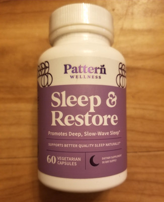Pattern Wellness Sleep & Restore, Promotes Deep, Slow Wave Sleep 60 Capsules