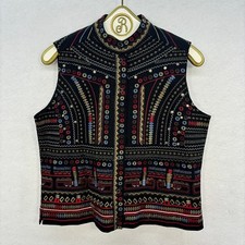 Chico's Embroidered Vest Size