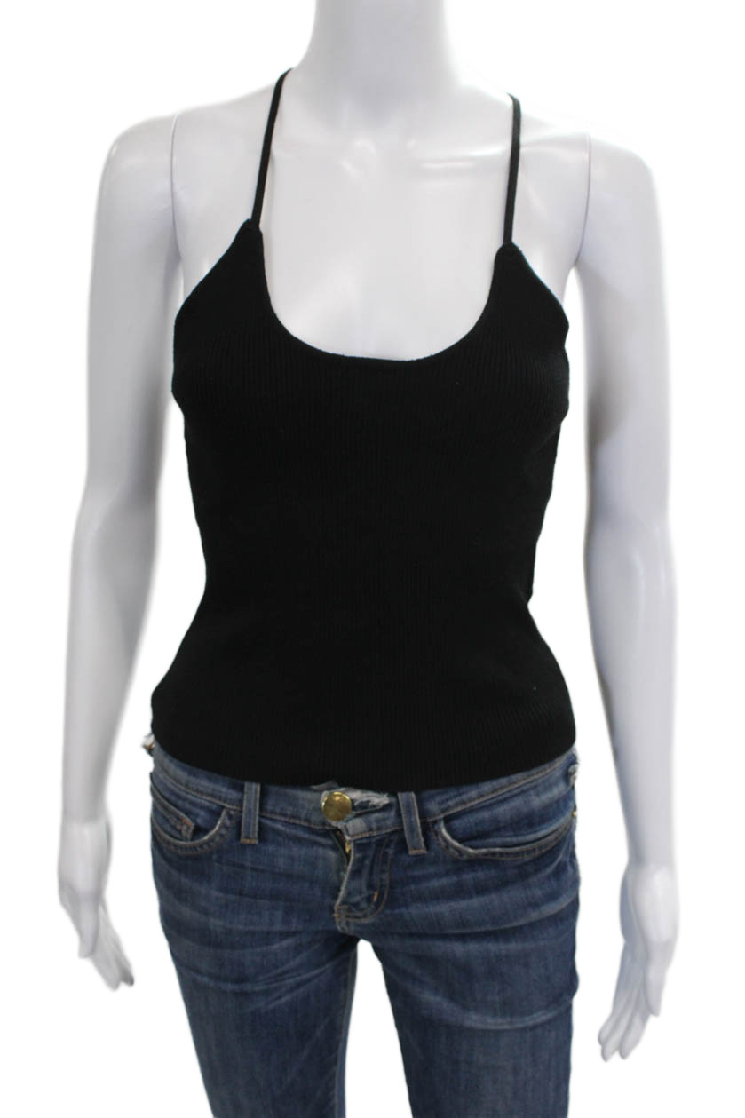 Zara Women Basic Black Viscose Scoop Neck Sleeveless Tank Size MFree Shipping in US $100+ Orders | $6.95 Orders Below