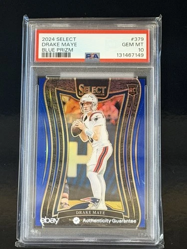 2024 Panini Select #379 DRAKE MAYE Blue Prizm Suite Level /99 PSA 10 RC! 🔥🔥