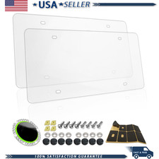 Clear License Plate Covers 2 Pack Flat Car Plate Protector Unbreakable Acrylic P Clear License Plate Covers 2 Pack Flat Car Plate Protector Unbreakable Acrylic P