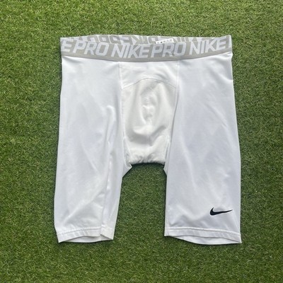 Nike Pro Compression Shorts Men's XL White 703086 Base Layer 7  Inseam Athletic
