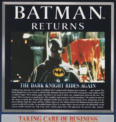 VTG 1993 Batman Returns Original Print Ad 4-Pg SNES 2-sided Guide 20x26cm NIN 48