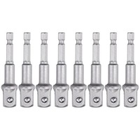 "8 StüCk Schlagschrauber-Stecknussadapter 1/2\" Antrieb Silber"