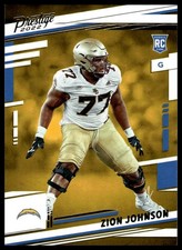 2022 Panini Prestige #381 Zion Johnson Los Angeles Chargers Rookie
